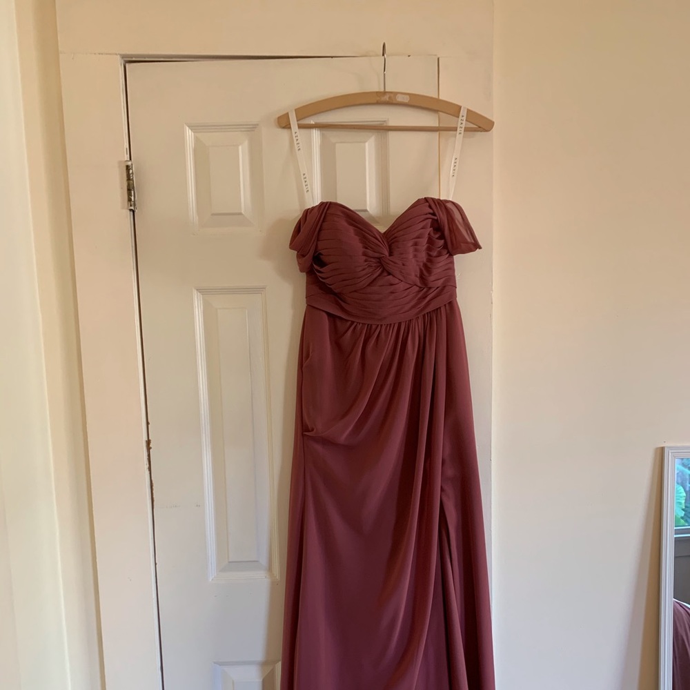 Azazie Millie dress in desert rose custom size